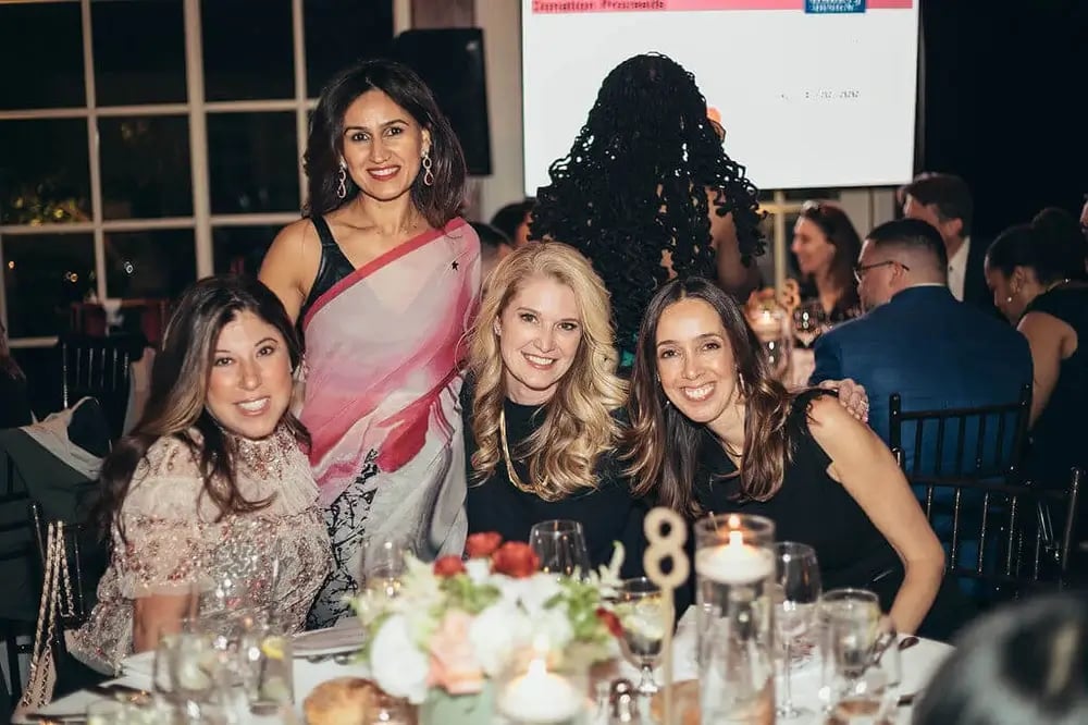 A photo of Corlears School families from the 2022 annual fundraiser