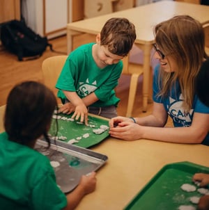 Camp Corlears - Rachel with a young camper