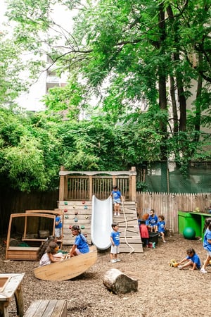 Camp Corlears - backyard with the 3s4s