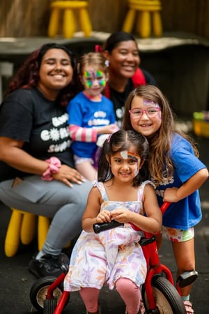 Camp Corlears - campers smiling with face paint