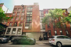 Corlears School exterior with sunburst spring 2024
