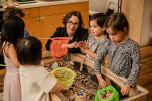 Sensory play in Seedlings Yellow